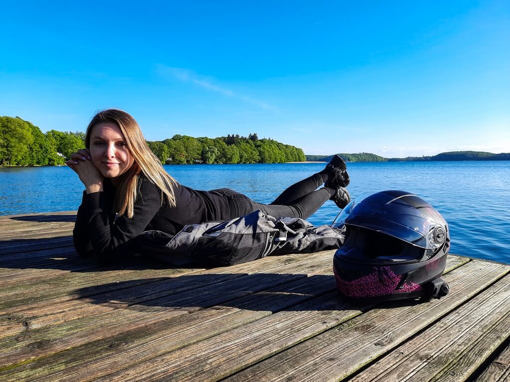 motocyklem nad morze